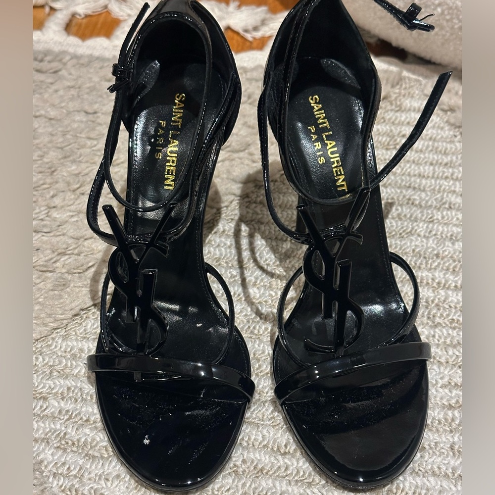 Saint Laurent Black Patent Leather Heels